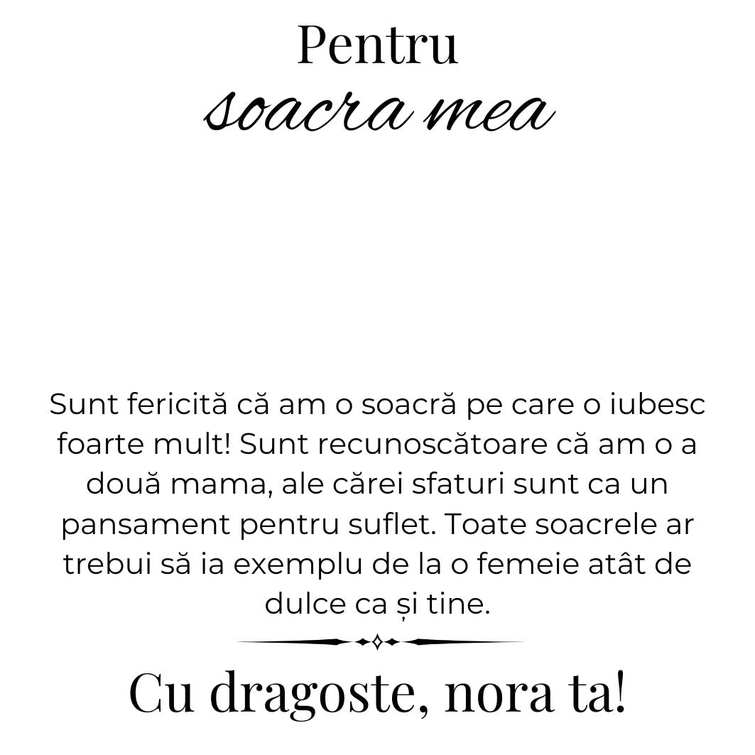 Colier pentru soacrǎ placat cu aur alb