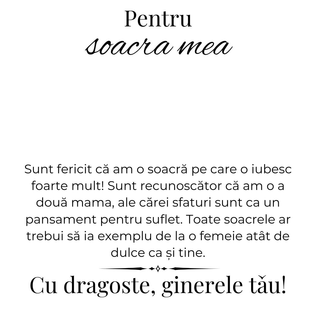 Colier pentru soacrǎ placat cu aur alb
