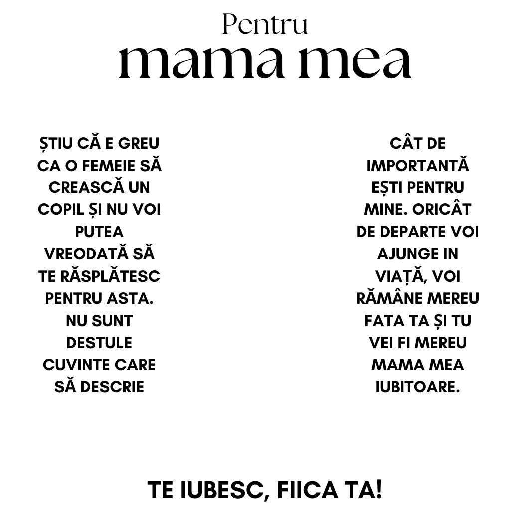Colier Amore pentru mamă placat cu aur alb III