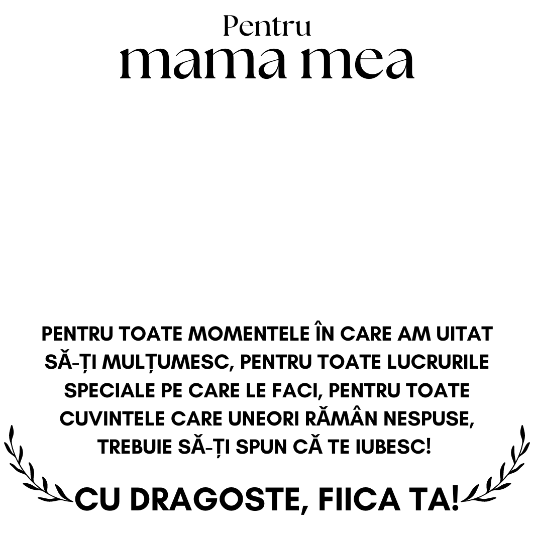Colier Amore pentru mamă placat cu aur alb