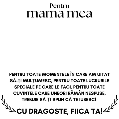 Colier Amore pentru mamă placat cu aur alb