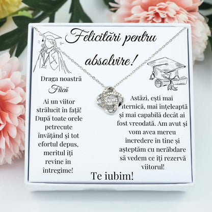 Colier pentru fiica ta cu pietre din zirconiu – cadou cu mesaj special