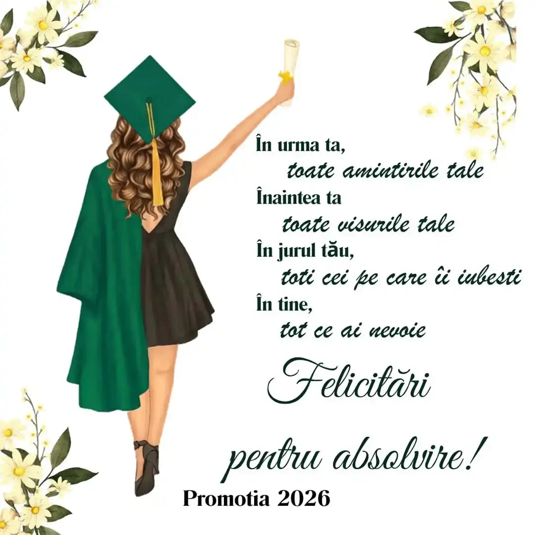 Colier "Pentru Fiica Mea" — Ediție Absolvire