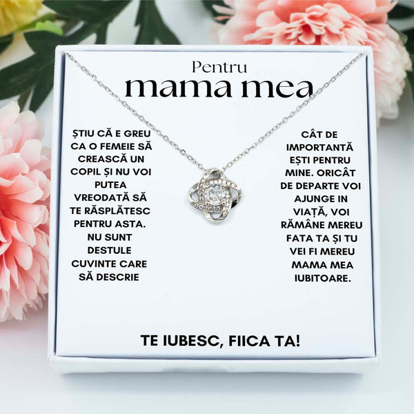Colier pentru mama ta cu pietre din zirconiu – cadou cu mesaj