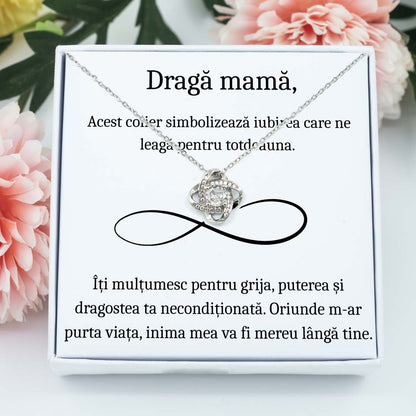 Colier pentru mama ta cu pietre din zirconiu – cadou cu mesaj special